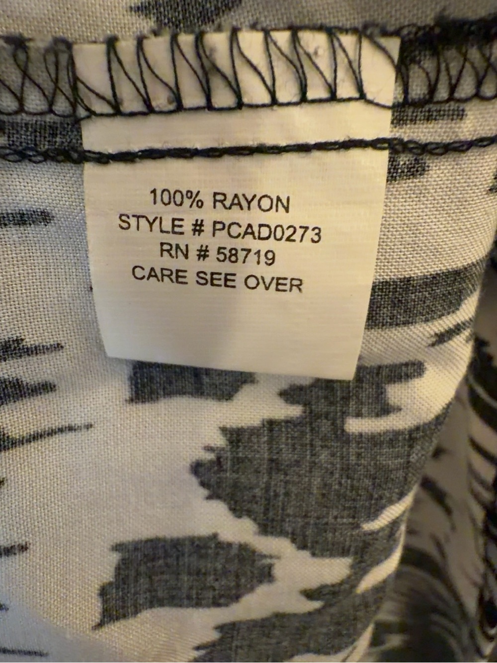 Elementz Petite XL Black White Boho Ikat Smocked Rayon Maxi Dress - Picture 7 of 8
